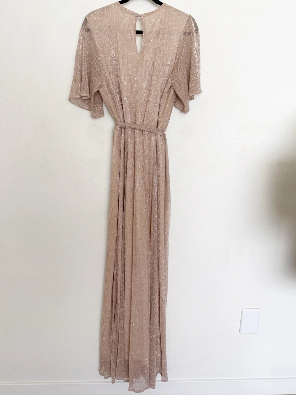 Baltic Born Grace Sparkle Gown Champagne Sequin Maxi Dress XXXL